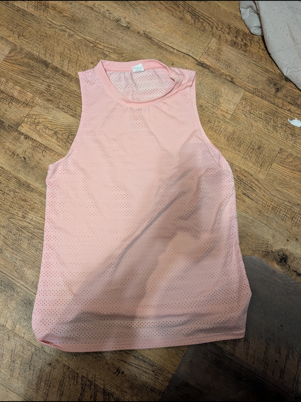 ZYIA Pink Perforated Muscle Tank